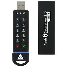 Clé USB Apricorn Aegis Secure Key 3.0 / 120 Go / Noir