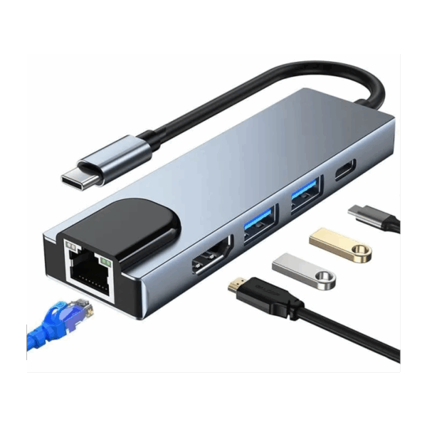 CONVERTISSEUR TYPE C+USB 3.0 TO 5EN1