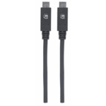 Câble USB 3.2 Type-C Vers USB 3.2 Type-C Manhattan 1M / 100W / 5A / 4K