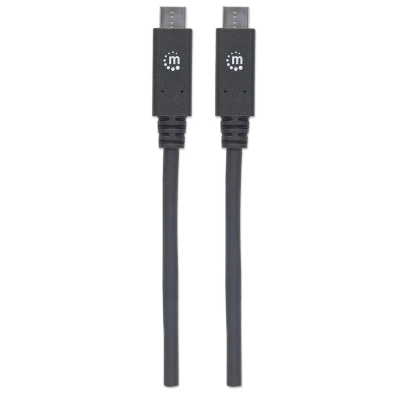 Câble USB 3.2 Type-C Vers USB 3.2 Type-C Manhattan 1M / 100W / 5A / 4K