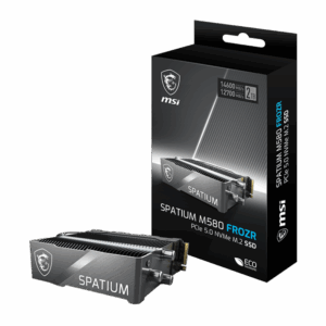 Disque Dur SSD Interne MSI SPATIUM M580 PCIe 5.0 NVMe M.2 FROZR / 2 To