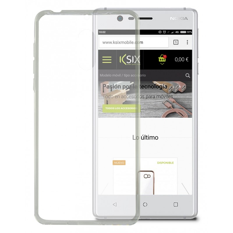 Etui TPU Ksix Flex Cover pour Nokia 3