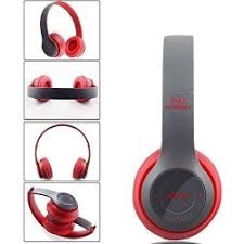Casque-Micro Bluetooth P47 / Gris & Rouge