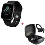 Pack Active Smartwatch KSIX urban 3 BXAUBT05 Avec écouteurs sans fil Ksix Sport Buds 2 BXSW3N3 Noir