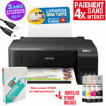 Imprimante Monofonction à réservoir intégré Epson ECOTANK L1250 / Wifi / Noir