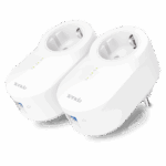 Kit d’adaptateur CPL de passage Tenda PH6 AV1000 Gigabit / Blanc