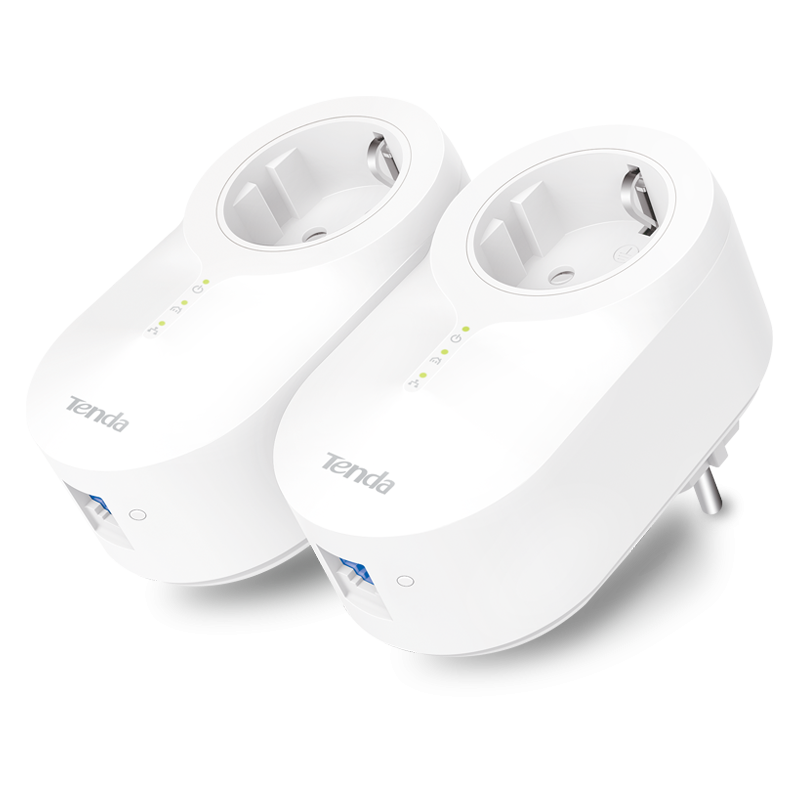 Kit d’adaptateur CPL de passage Tenda PH6 AV1000 Gigabit / Blanc