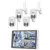 Kit de Surveillance JORTAN NVR + 4 Caméras Externes 2MP / WiFi / IP66 / Blanc