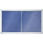 VITRINE D'AFFICHAGE 2X3 PORTE COULISSANTE FOND TISSU 94X68 cm / A4/8