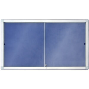 VITRINE D'AFFICHAGE 2X3 PORTE COULISSANTE FOND TISSU 94X68 cm / A4/8