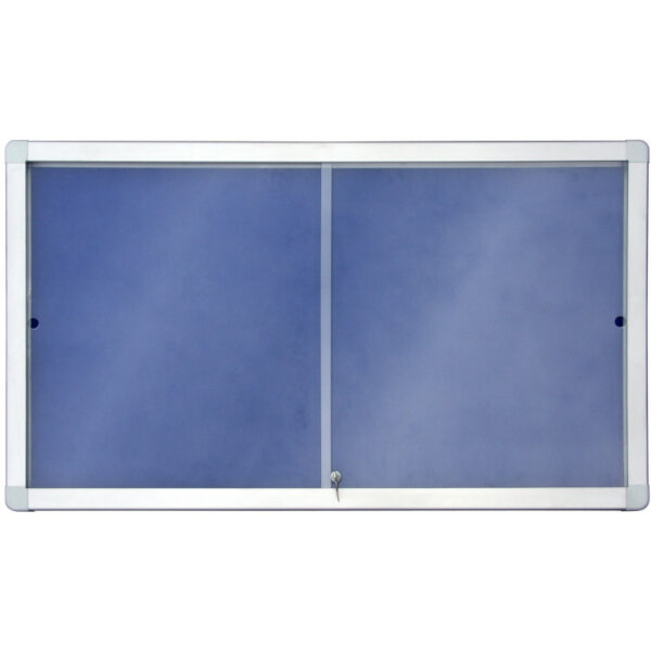 VITRINE D'AFFICHAGE 2X3 PORTE COULISSANTE FOND TISSU 94X68 cm / A4/8